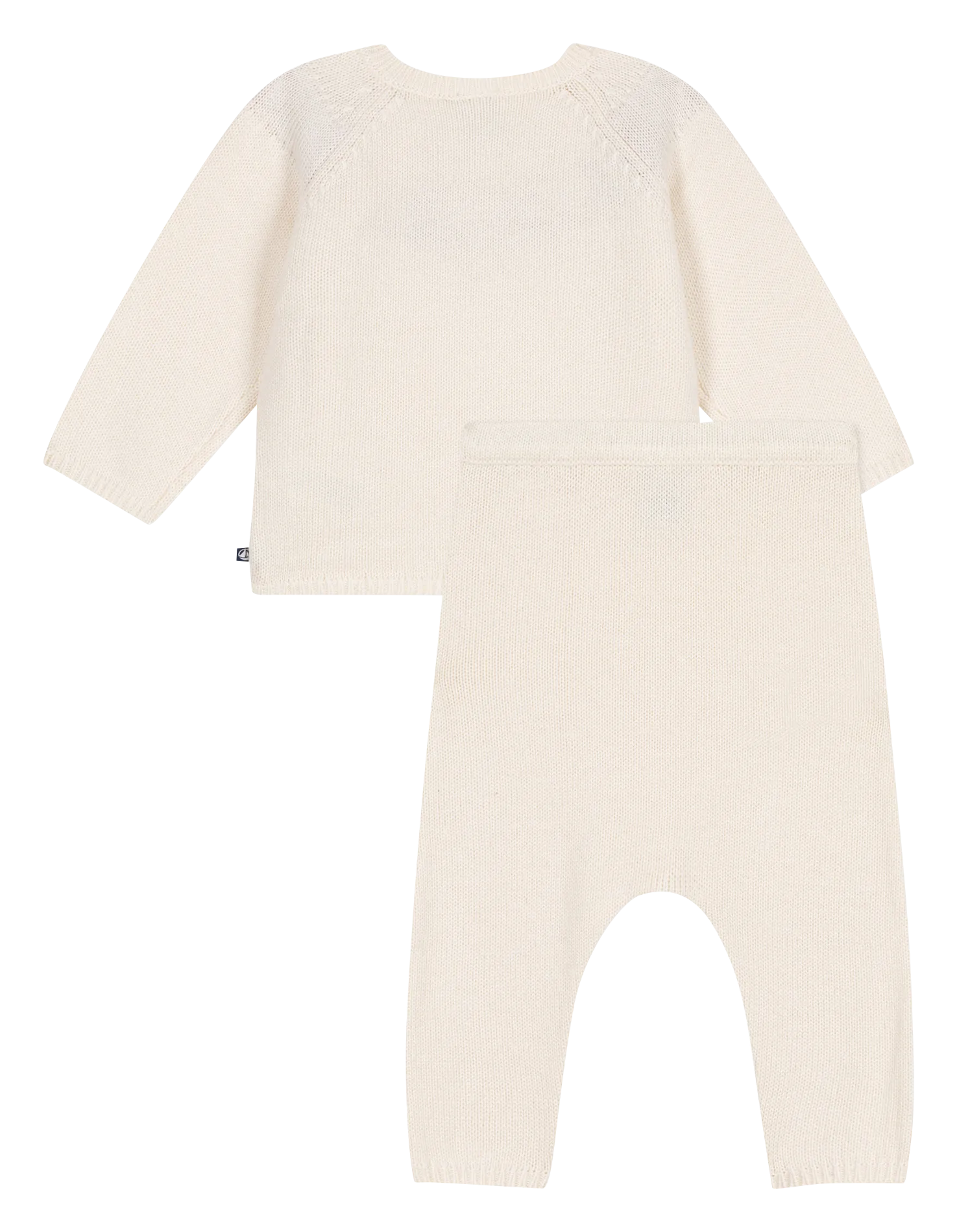  PETIT BATEAU   Completo cardigan e pantaloni in misto lana | Bianco