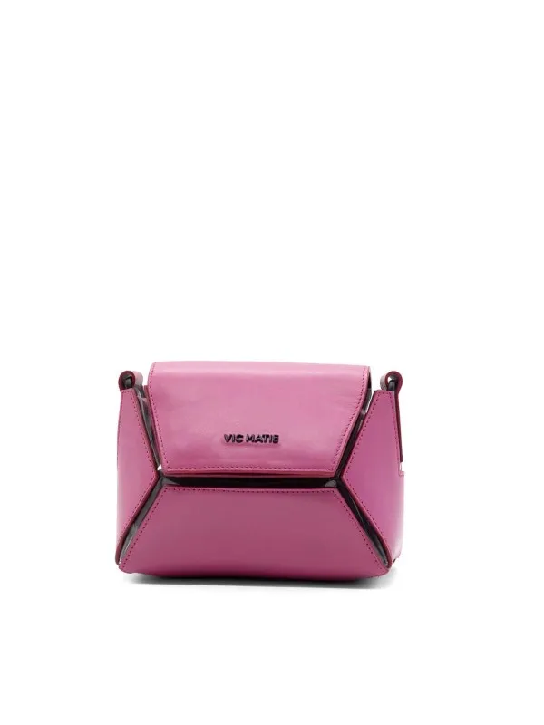 Pink shoulder bag with logo