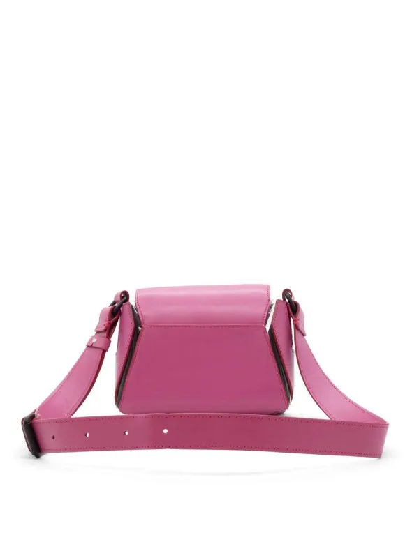 Pink shoulder bag with logo