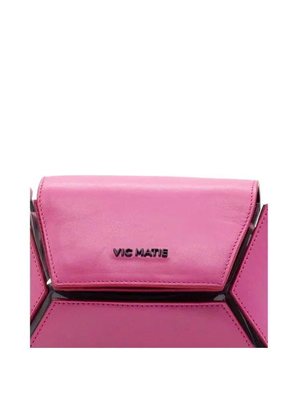 Pink shoulder bag with logo