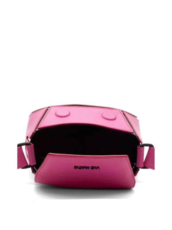 Pink shoulder bag with logo