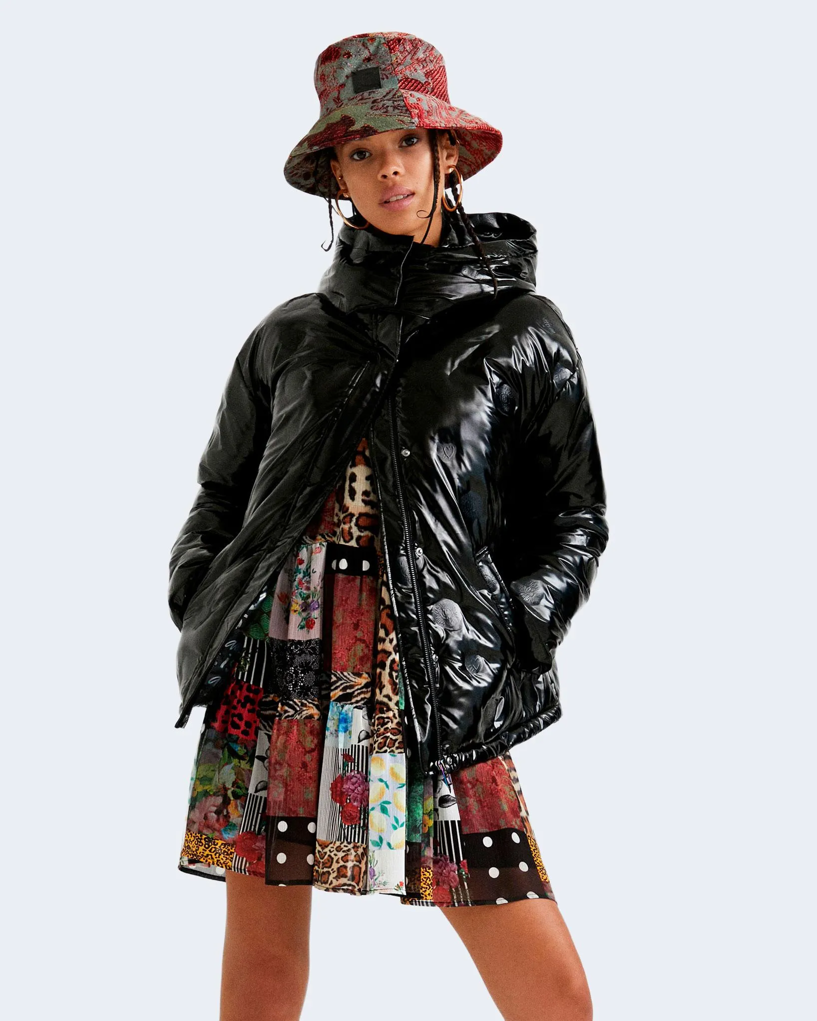 Piumino Desigual padded sunlion Nero