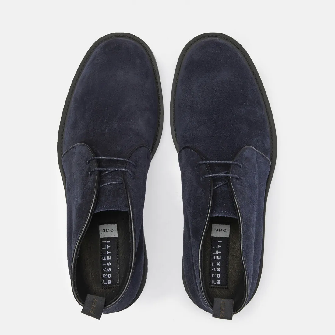 Polacchino Desert Boot Fratelli Rossetti blu marine in camoscio