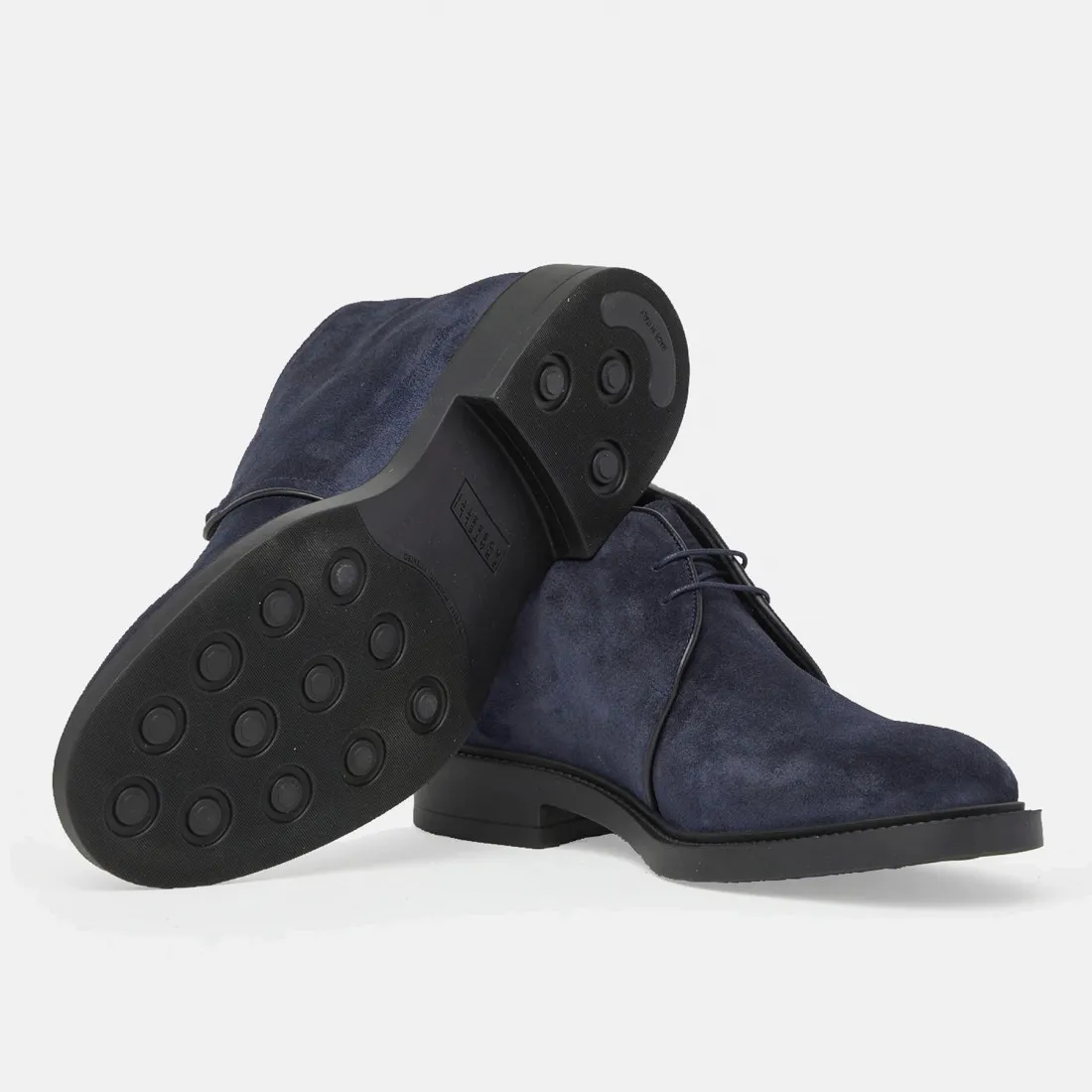 Polacchino Desert Boot Fratelli Rossetti blu marine in camoscio