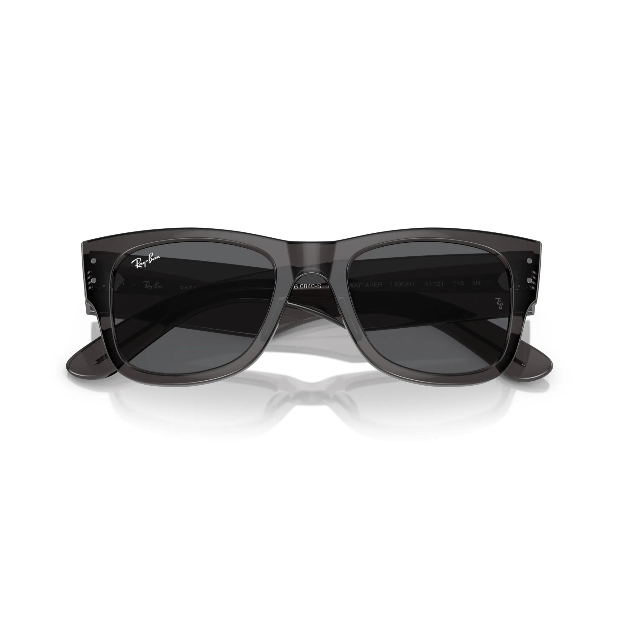   Ray-ban RB 0840S Mega Wayfarer 1390B1 Trasparente | Occhiale Da Sole Unisex 
