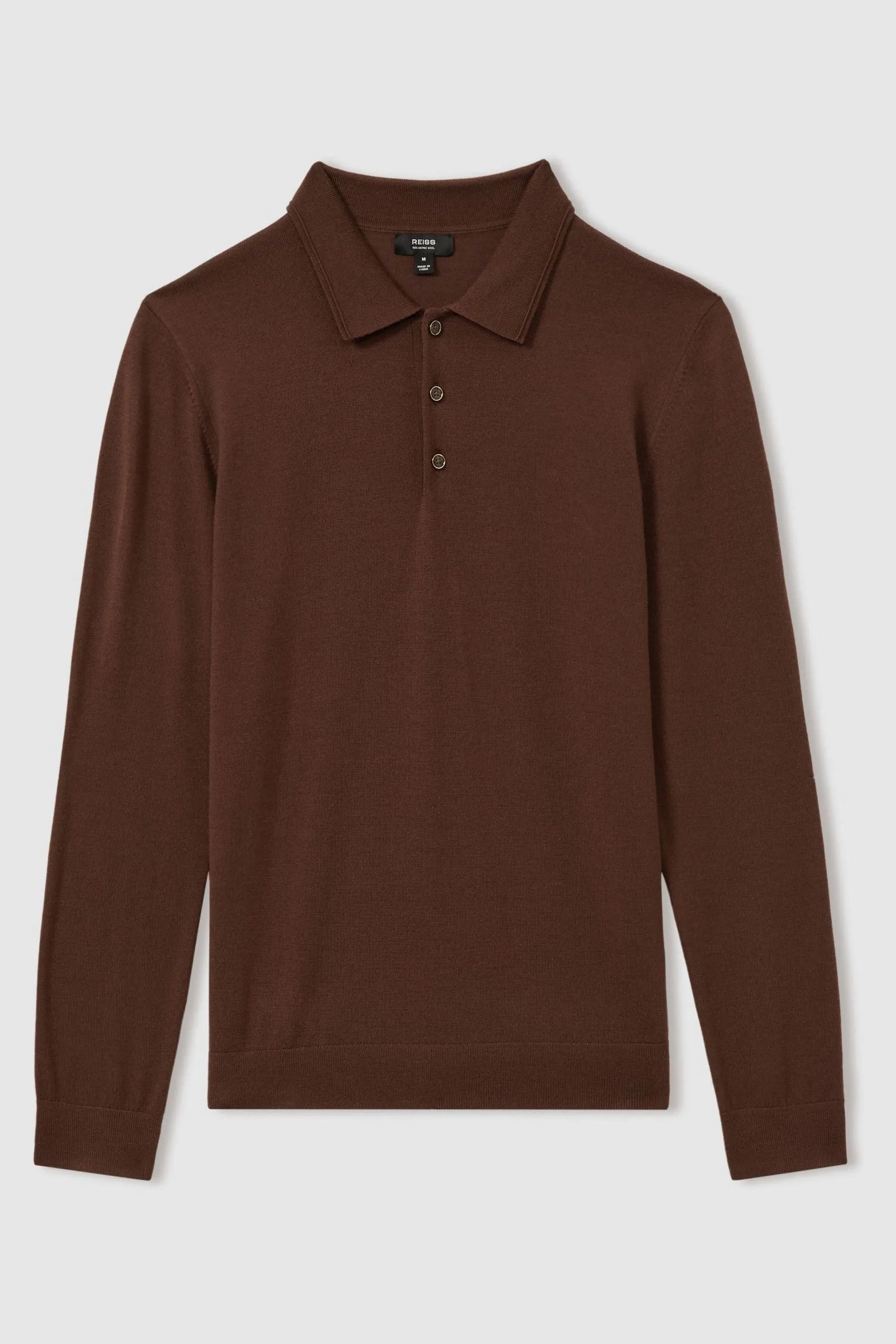 Reiss Trafford Merino Wool Polo Shirt    