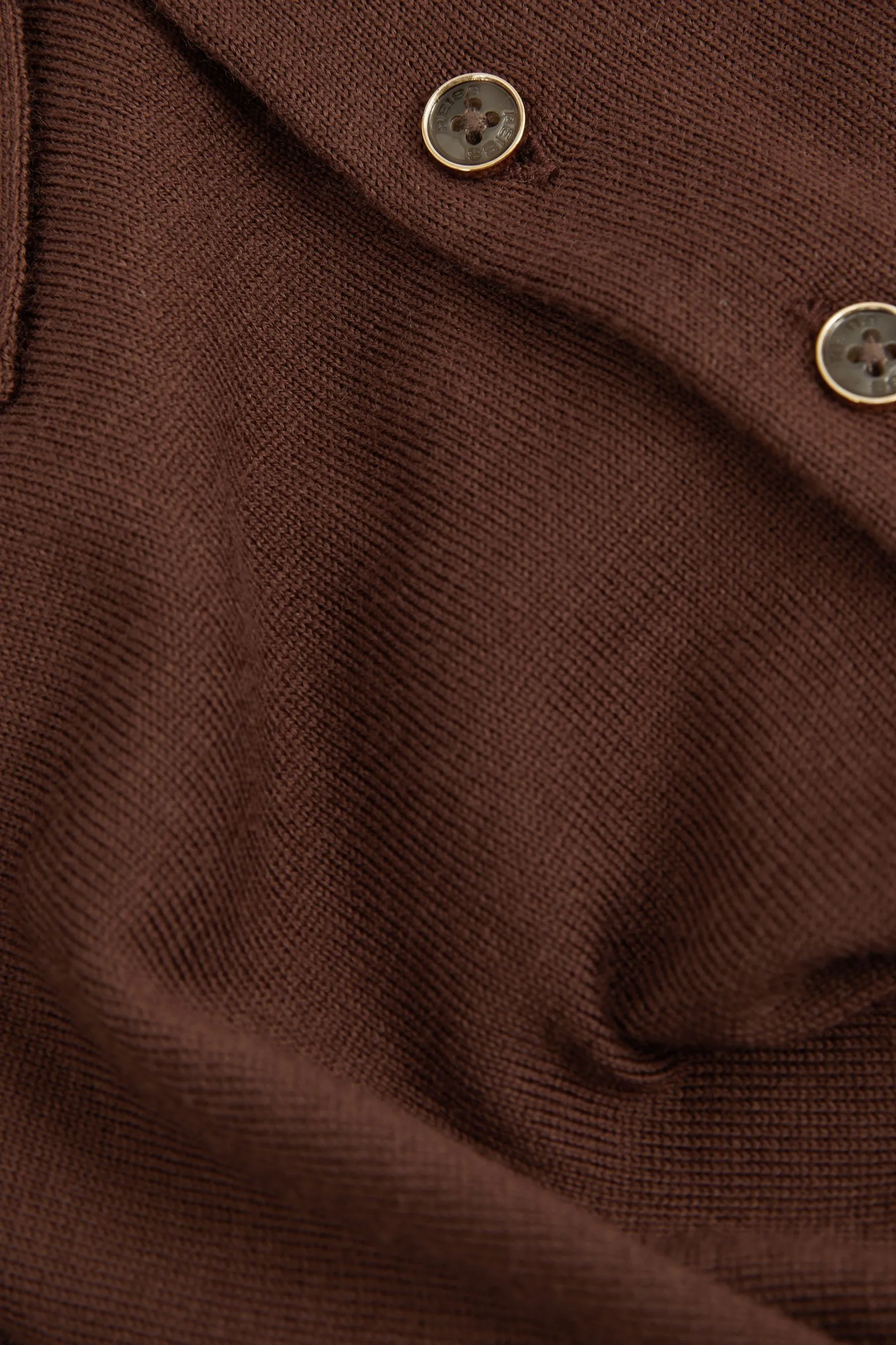 Reiss Trafford Merino Wool Polo Shirt    