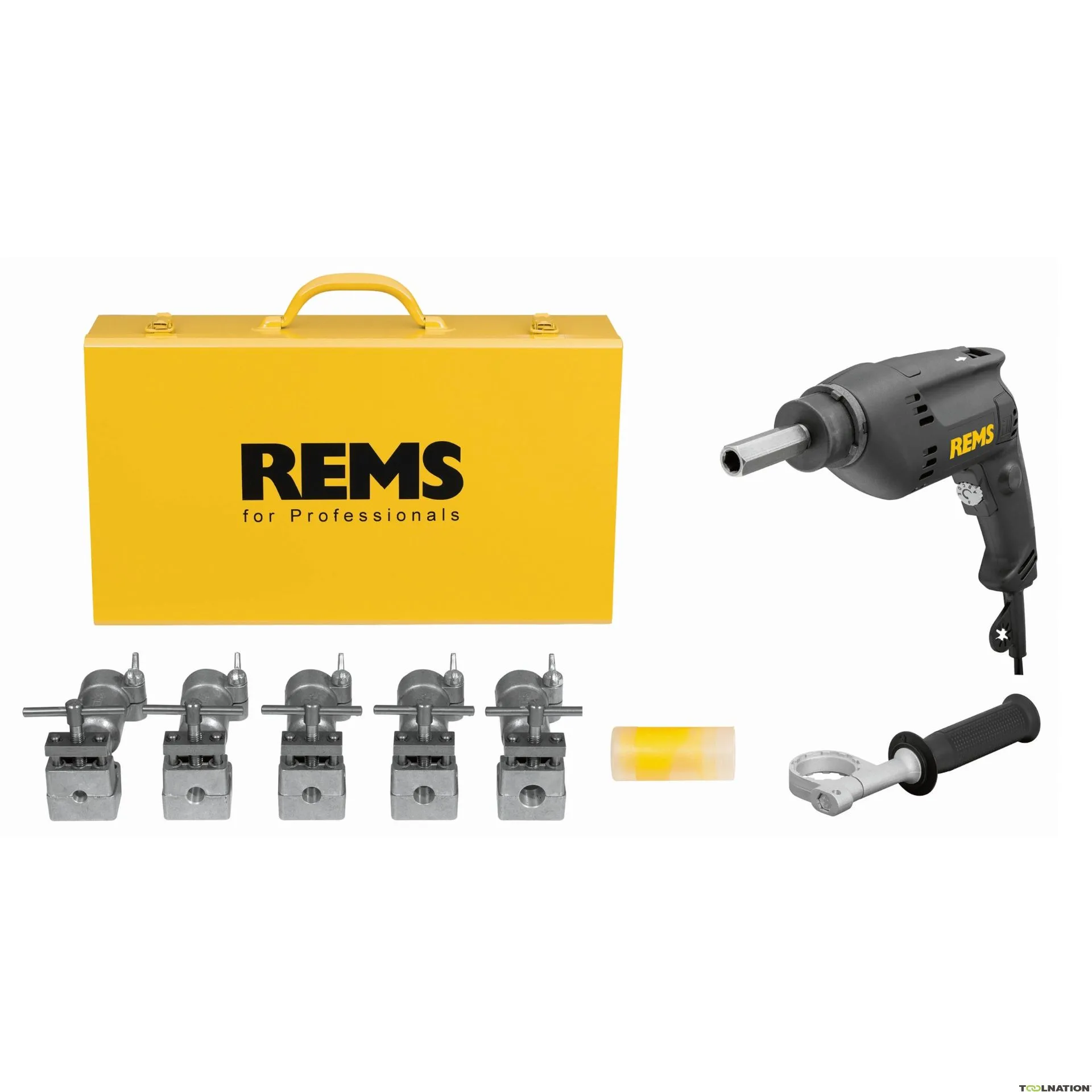Rems 156004 R220 Set Twist 3/8-1/2-5/8-3/4-7/8" Booster elettrico per tubi