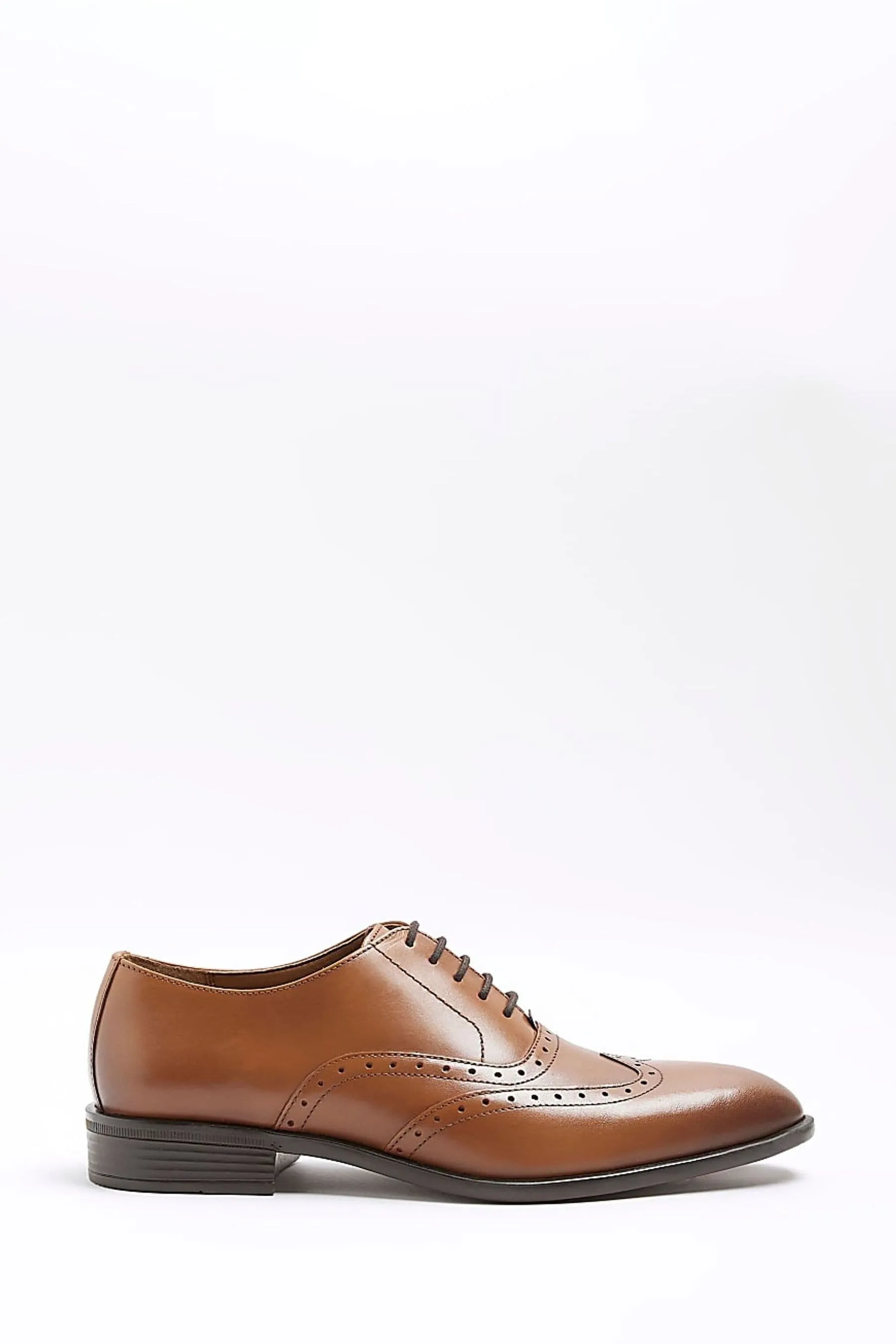 River Island Pizzo - Scarpe Derby in pelle brogue
