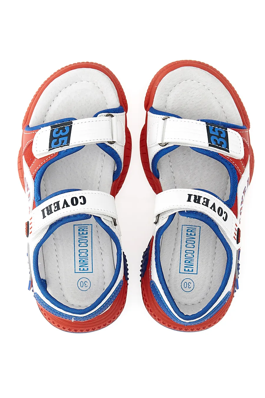 Sandali Coveri 63289 bianchi blu e rossi