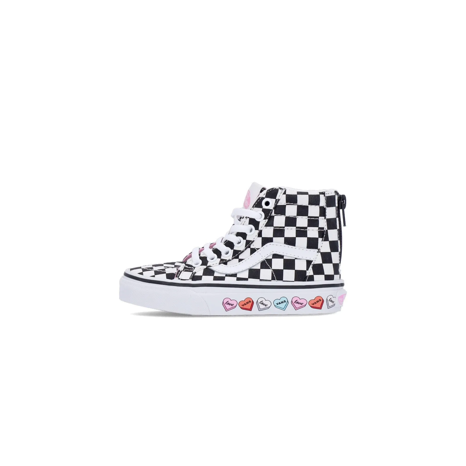 Scarpa Alta Bambina Sk8-hi Zip (candy Hearts) Black/true White