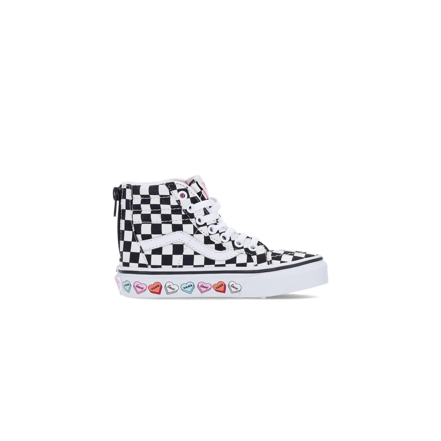 Scarpa Alta Bambina Sk8-hi Zip (candy Hearts) Black/true White
