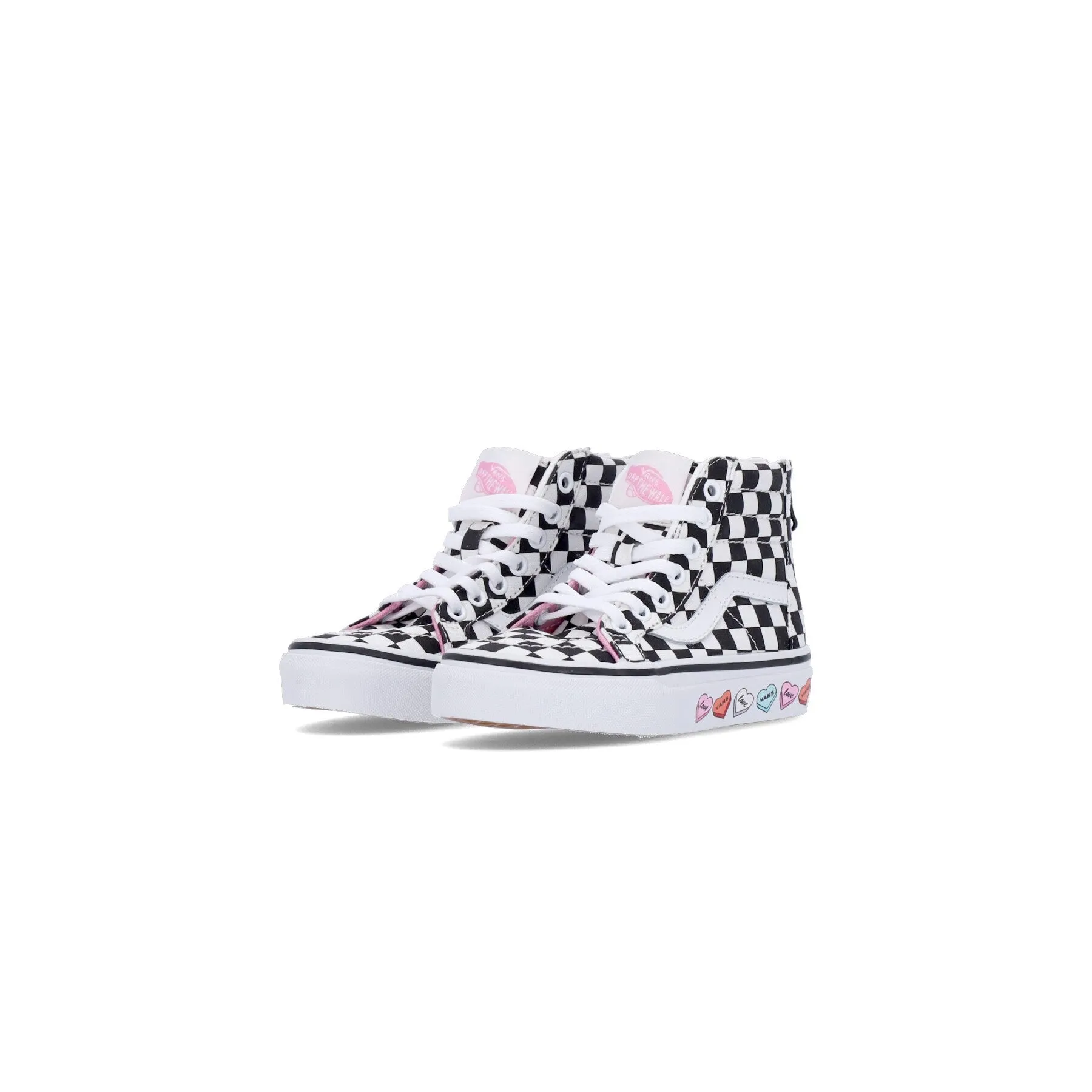 Scarpa Alta Bambina Sk8-hi Zip (candy Hearts) Black/true White