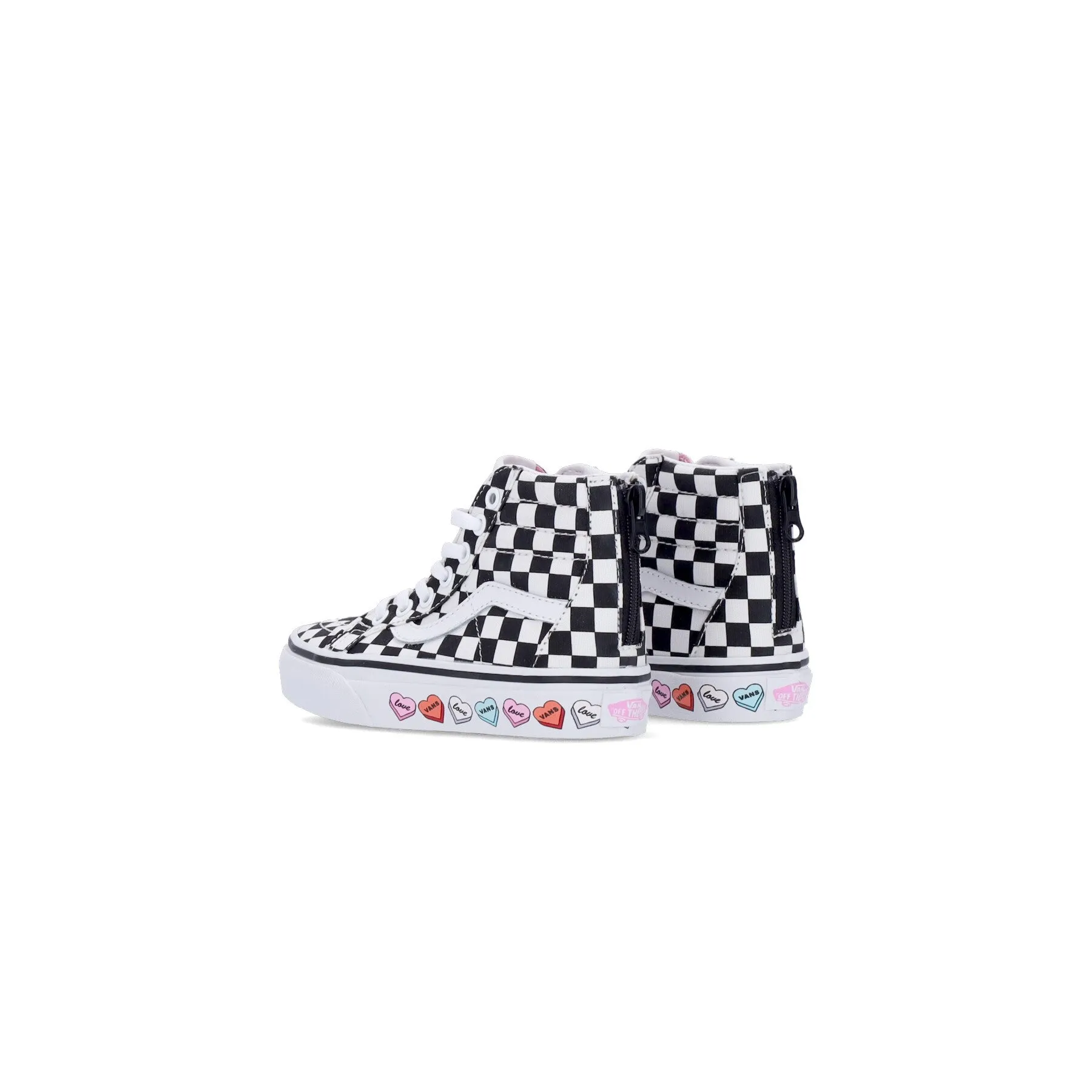 Scarpa Alta Bambina Sk8-hi Zip (candy Hearts) Black/true White