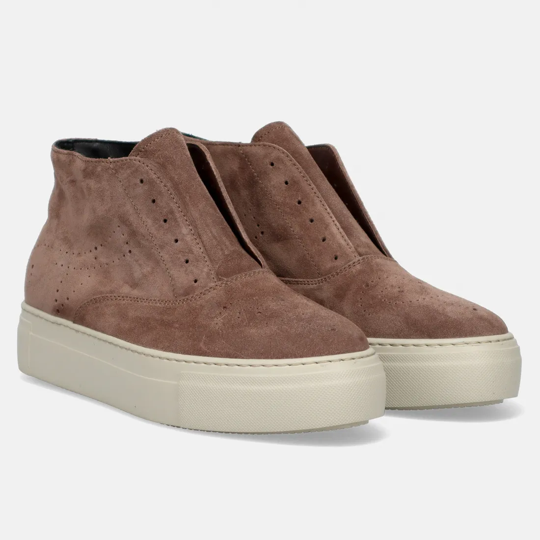 Scarpa Hi-top Fratelli Rossetti Hobo Sport in camoscio tortora