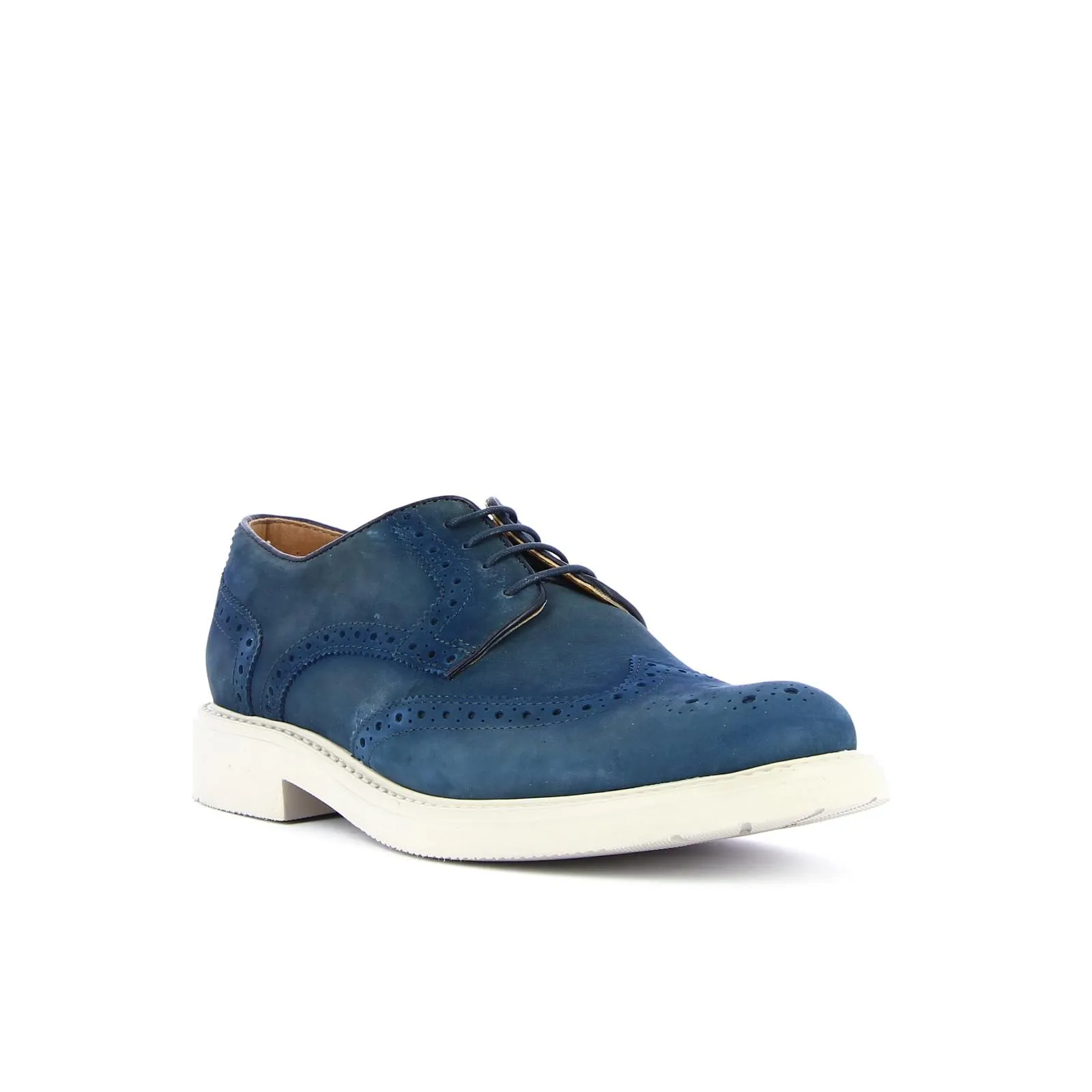 Scarpe blu con lavorazione brogue