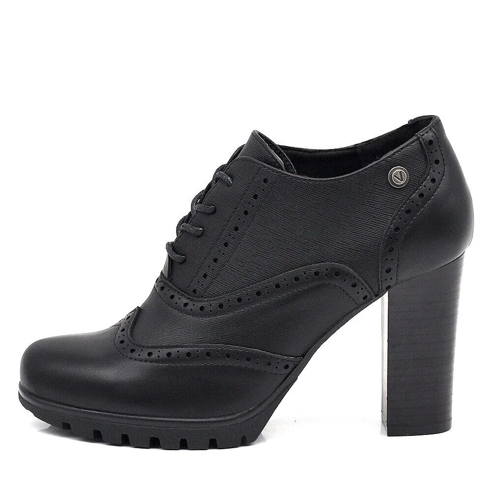 Scarpe Da Donna Tacco Grosso Francesine Duilio Oxford Inglesine stringate CH2183
