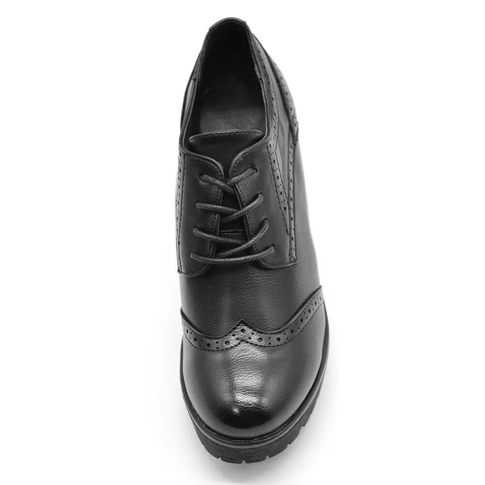 Scarpe Da Donna Tacco Grosso Francesine Duilio Oxford Inglesine stringate IF146