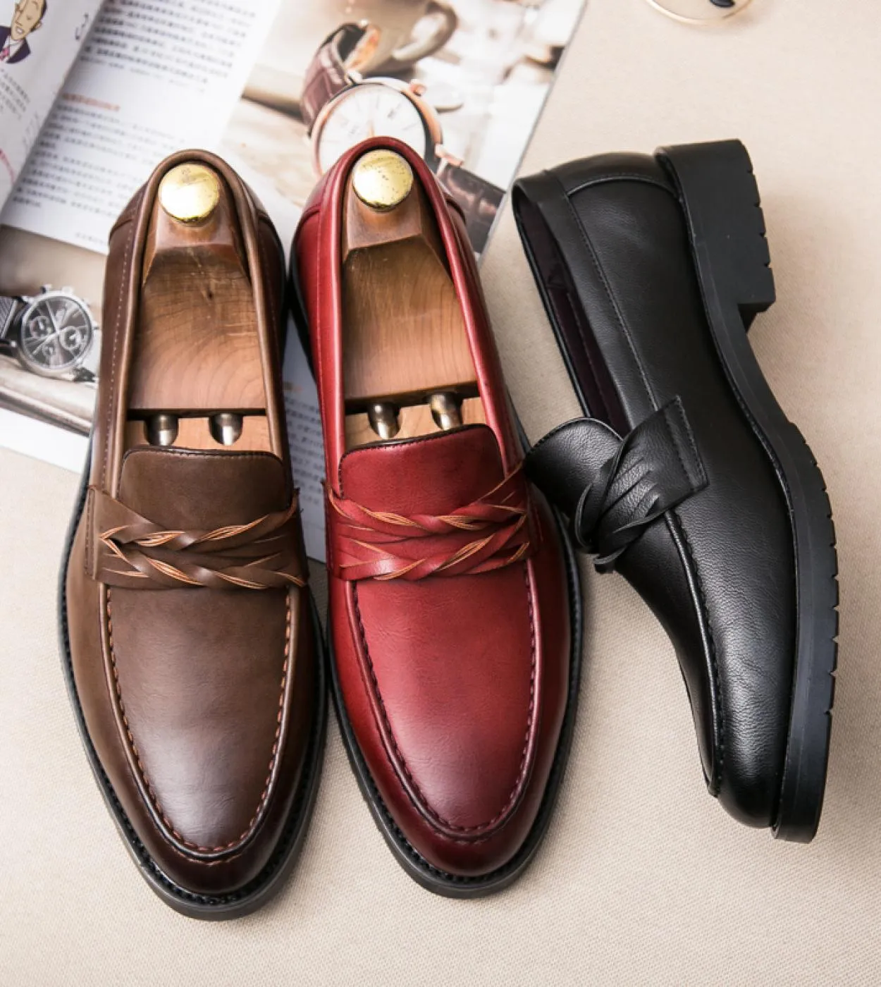Scarpe da uomo in pelle formale Scarpe da lavoro Oxford Scarpe casual in pelle di lusso di alta qualità Scarpe classiche Lefu co