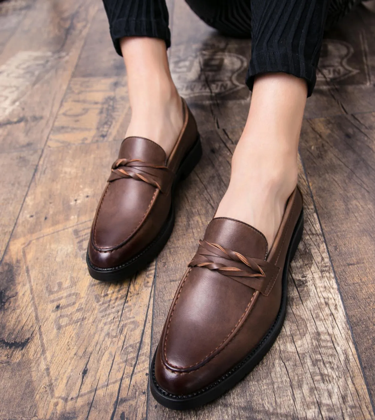 Scarpe da uomo in pelle formale Scarpe da lavoro Oxford Scarpe casual in pelle di lusso di alta qualità Scarpe classiche Lefu co