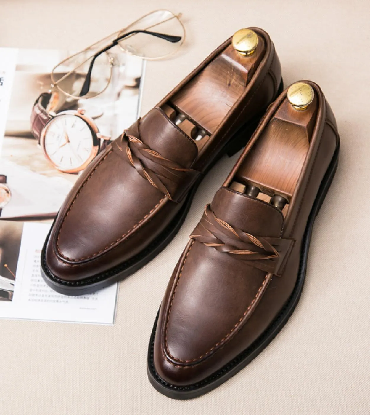 Scarpe da uomo in pelle formale Scarpe da lavoro Oxford Scarpe casual in pelle di lusso di alta qualità Scarpe classiche Lefu co
