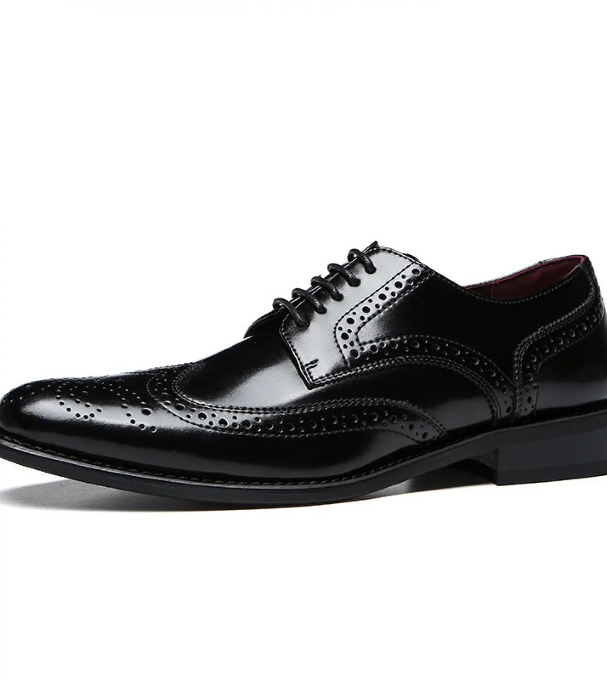 Scarpe eleganti casual da uomo Full Brogue Scarpe formali in vera pelle Oxford patchwork blu per scarpe maschili stile britannic