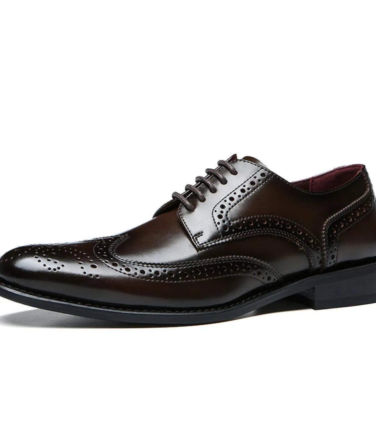 Scarpe eleganti casual da uomo Full Brogue Scarpe formali in vera pelle Oxford patchwork blu per scarpe maschili stile britannic