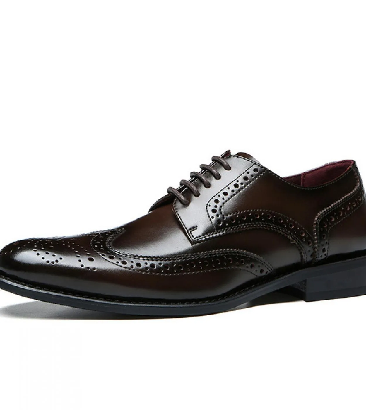 Scarpe eleganti casual da uomo Full Brogue Scarpe formali in vera pelle Oxford patchwork blu per scarpe maschili stile britannic