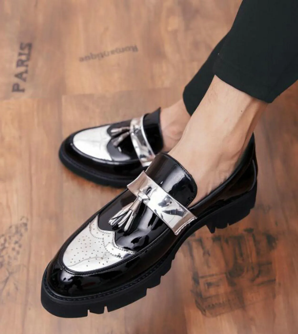 Scarpe eleganti italiane da uomo con nappa, scarpe da uomo brogue italiane, nuove scarpe brogue maschili