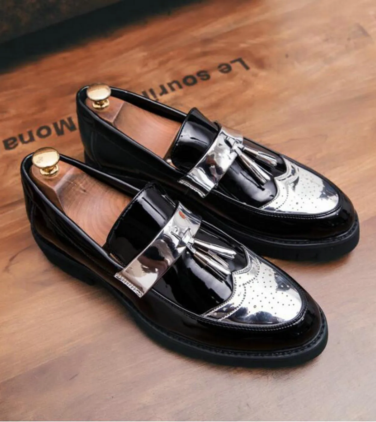 Scarpe eleganti italiane da uomo con nappa, scarpe da uomo brogue italiane, nuove scarpe brogue maschili