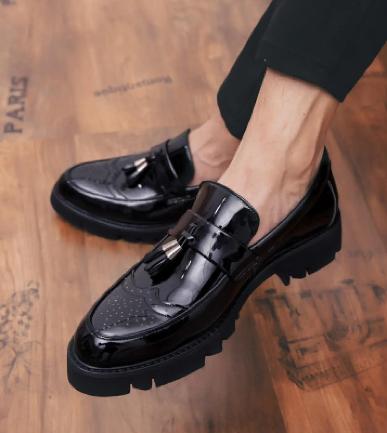 Scarpe eleganti italiane da uomo con nappa, scarpe da uomo brogue italiane, nuove scarpe brogue maschili