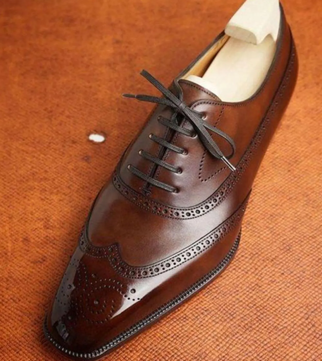 Scarpe eleganti stringate da uomo Scarpe eleganti marroni Scarpe fatte a mano da uomo Scarpe brogue