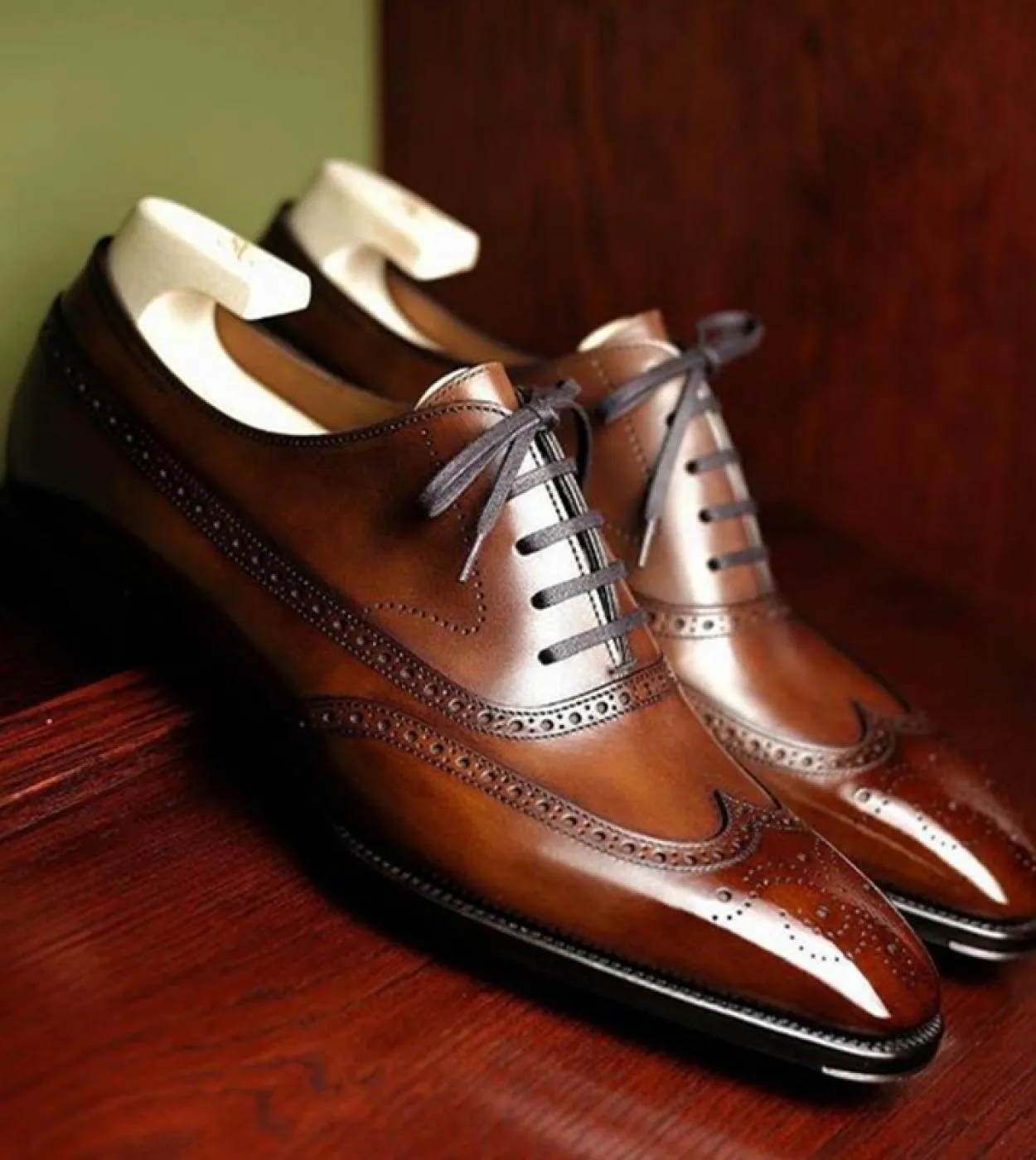 Scarpe eleganti stringate da uomo Scarpe eleganti marroni Scarpe fatte a mano da uomo Scarpe brogue