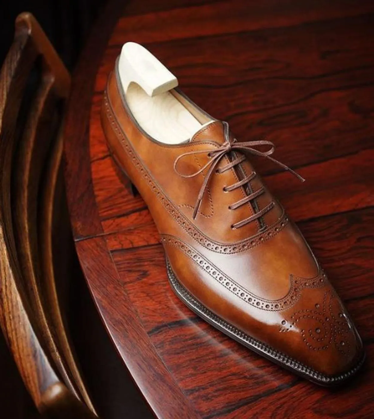 Scarpe eleganti stringate da uomo Scarpe eleganti marroni Scarpe fatte a mano da uomo Scarpe brogue