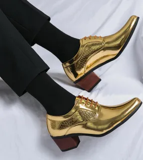 Scarpe formali da uomo Tudor Gold Scarpe oxford in pelle da uomo Italia 2023 Scarpe eleganti da sposa Scarpe da lavoro in pelle