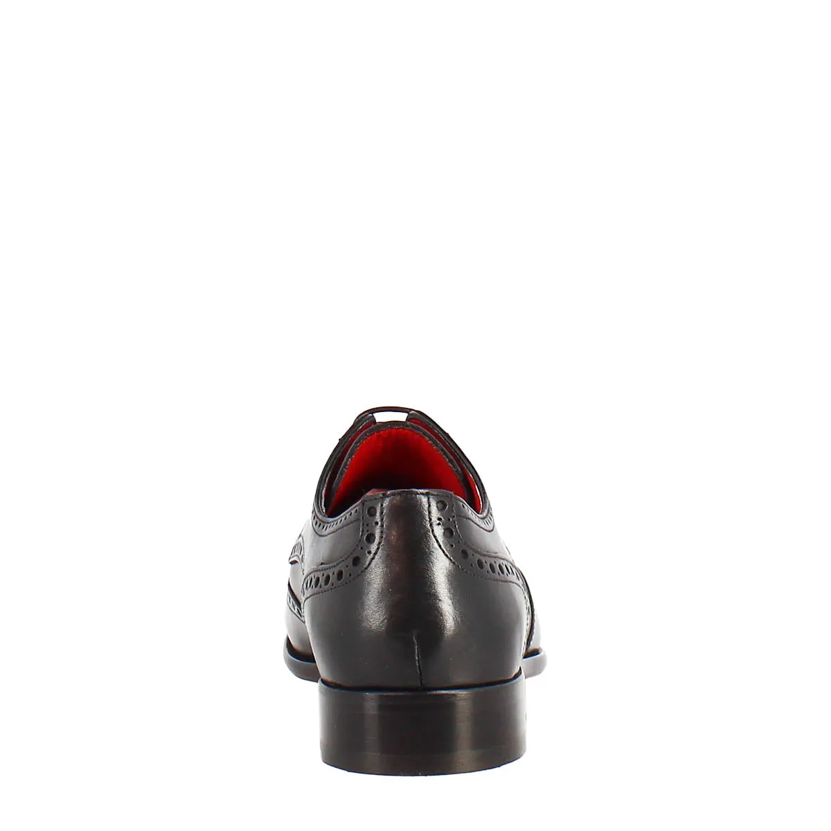 Scarpe francesine brogue da uomo fatte a mano in pelle colore nero