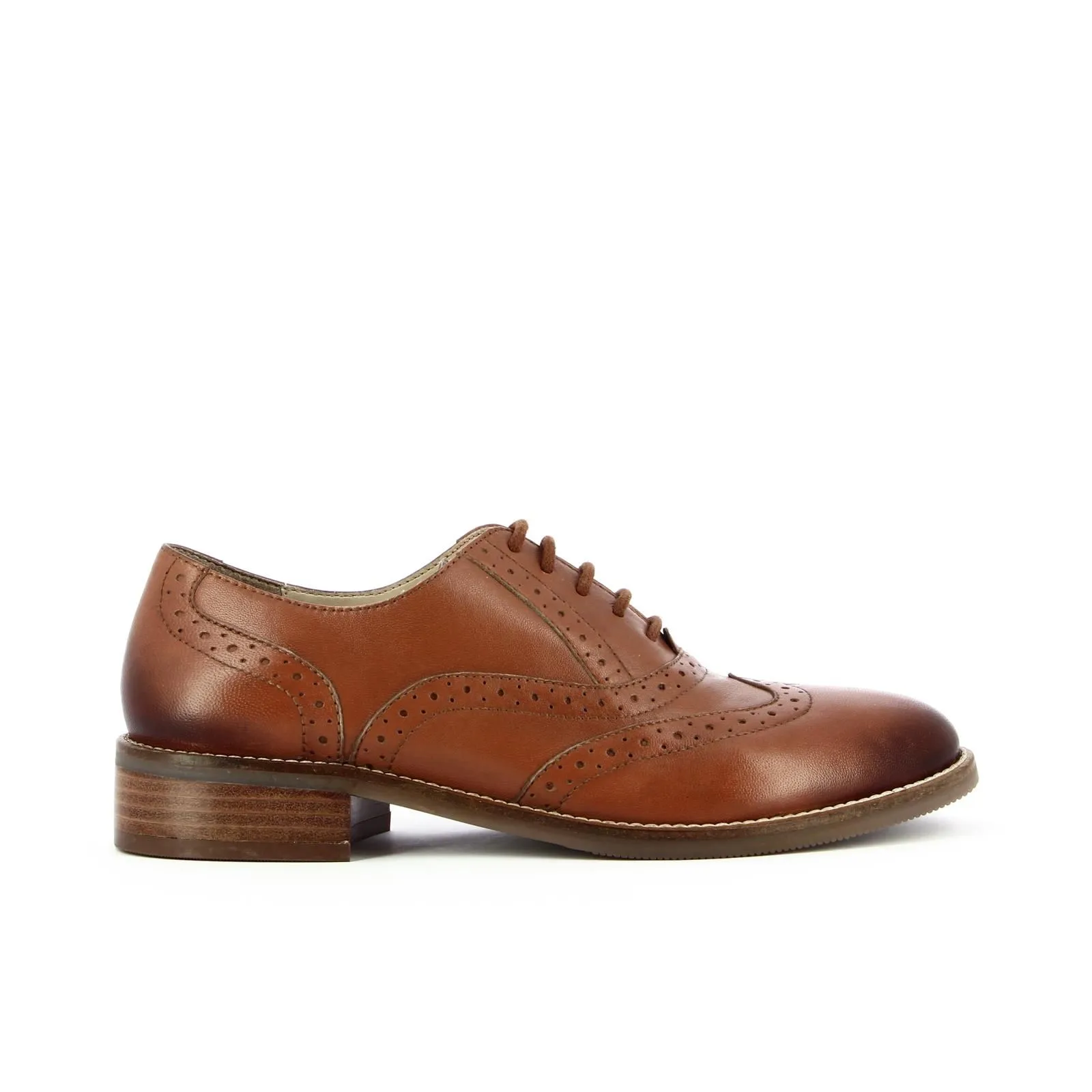 Scarpe marroni brogue in pelle
