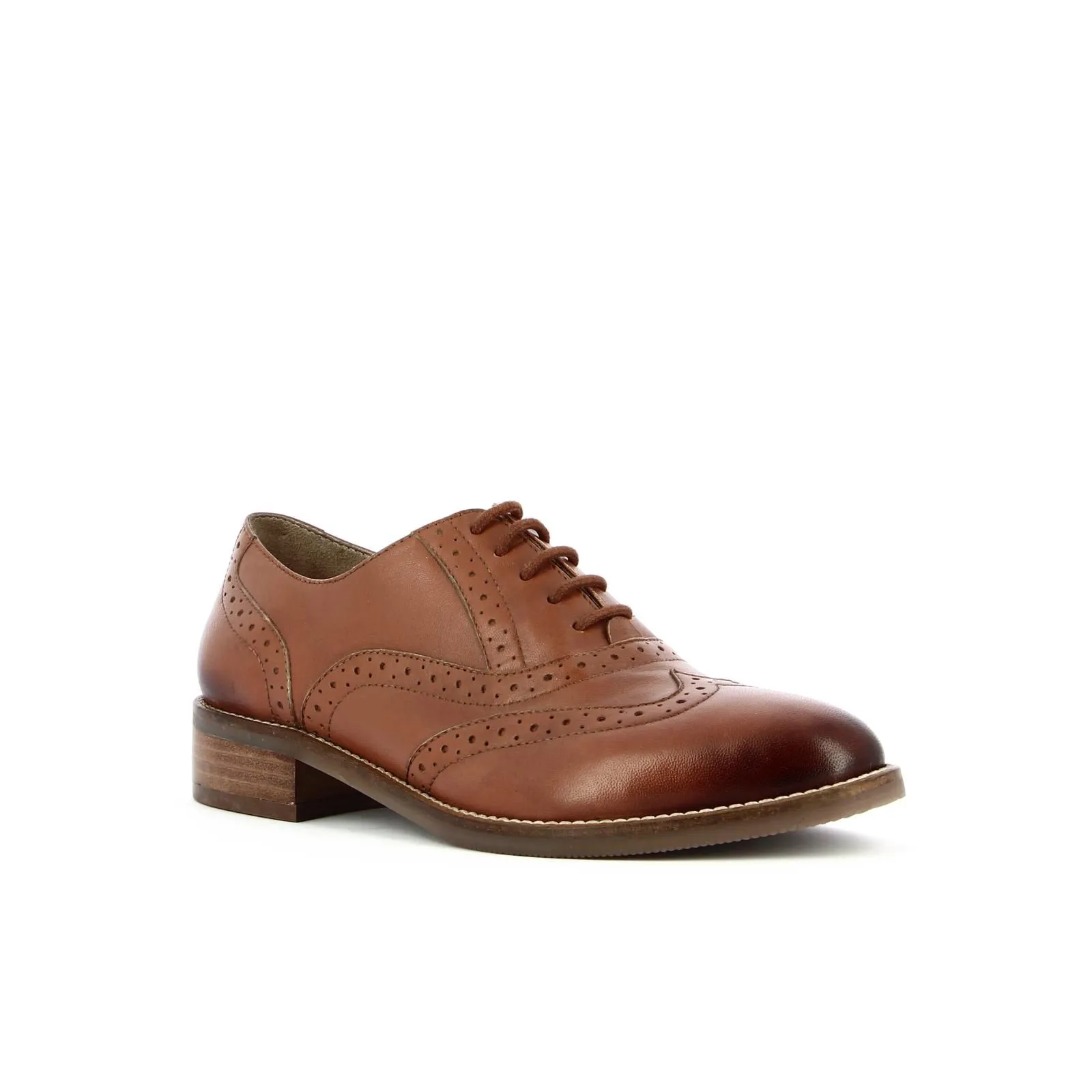 Scarpe marroni brogue in pelle