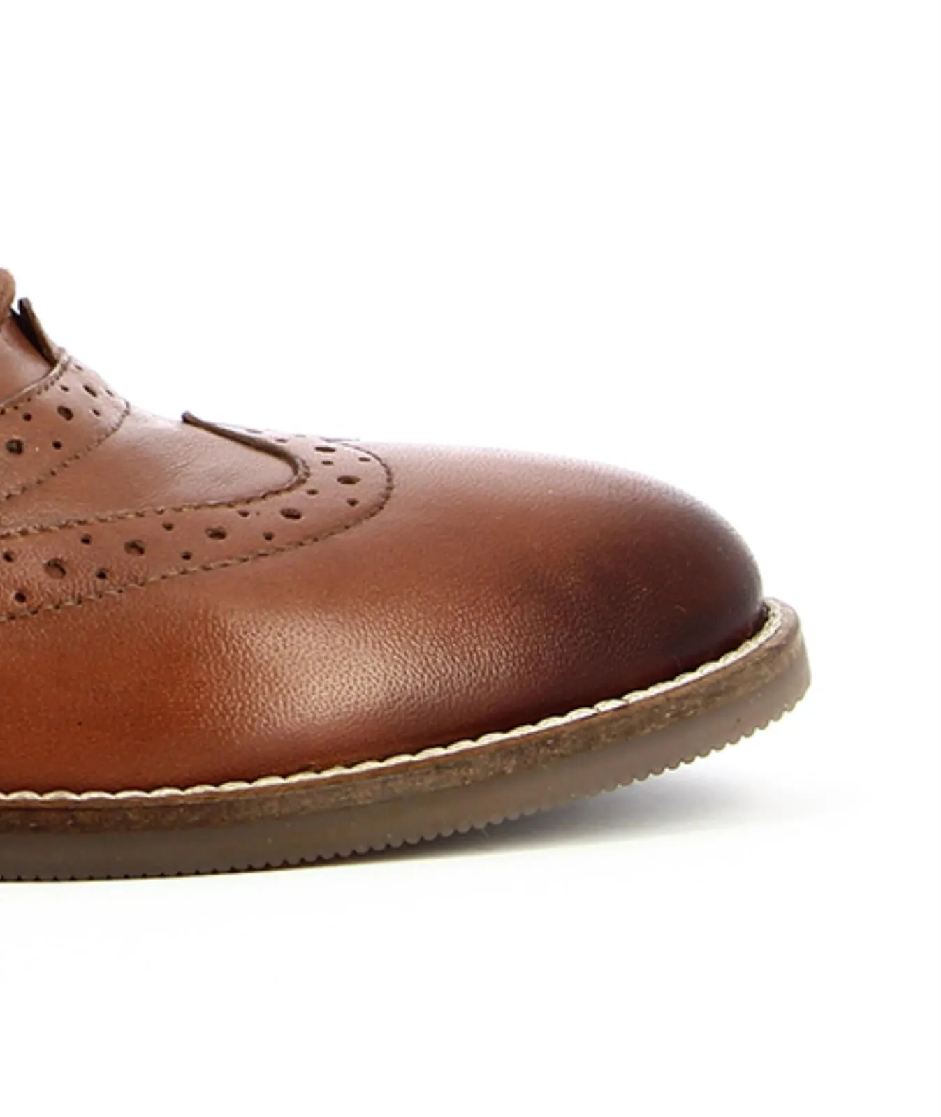 Scarpe marroni brogue in pelle
