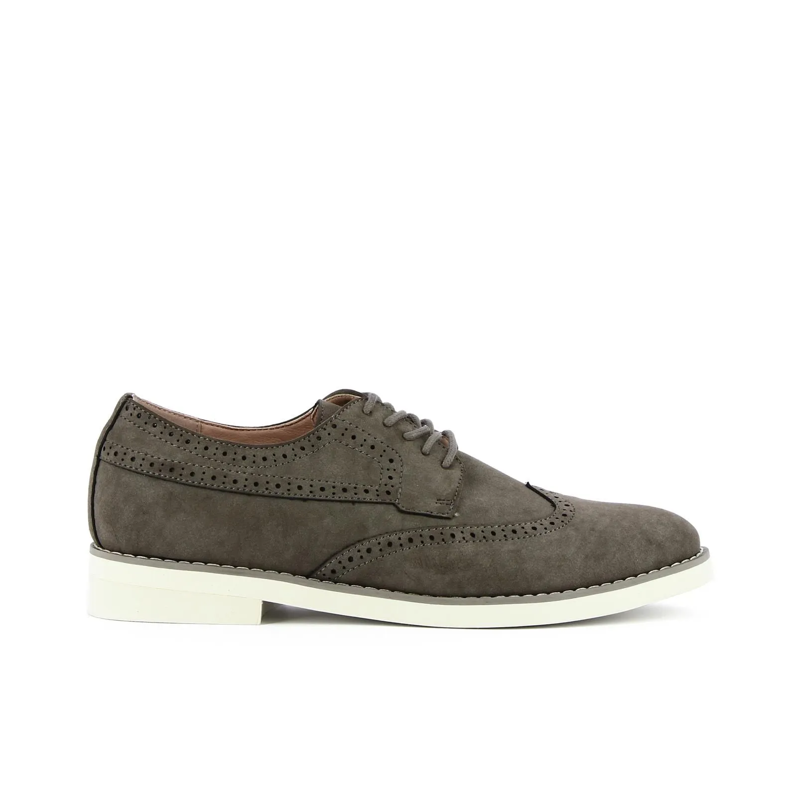 Scarpe marroni stringate con lavorazione brogue