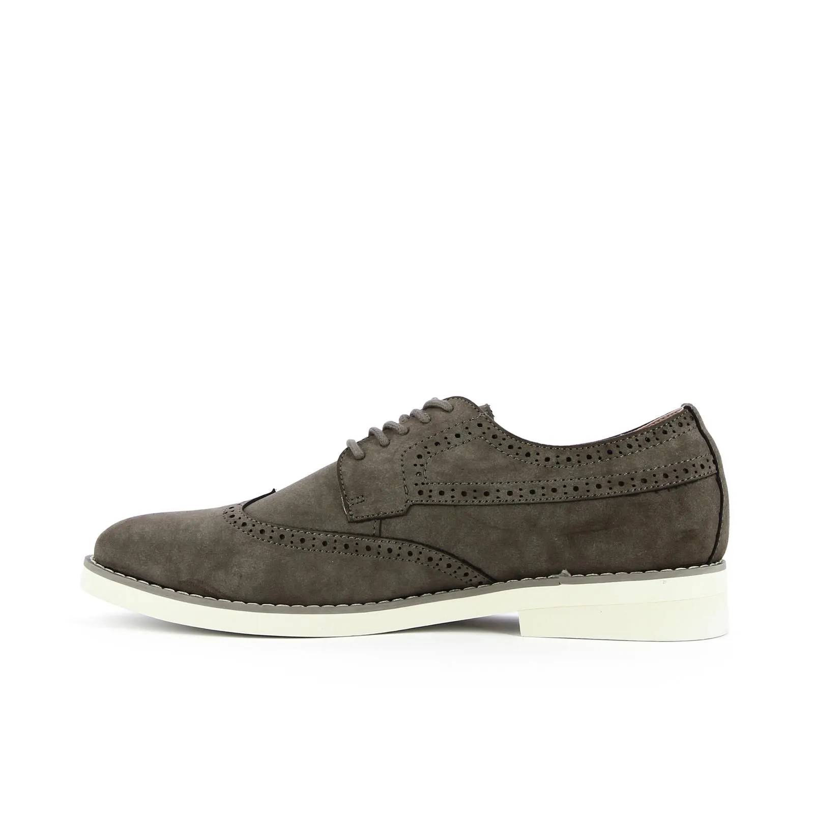 Scarpe marroni stringate con lavorazione brogue