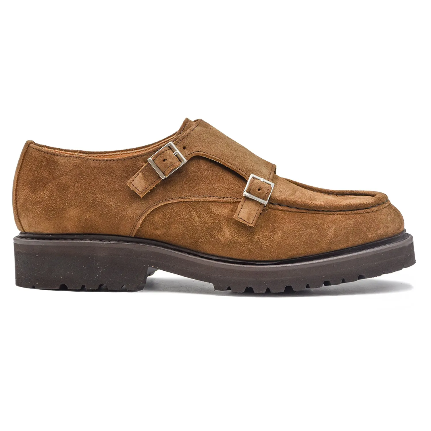 Scarpe Monkstrap Berwick 1707 Uomo Taupe Lavorazione Artigianale