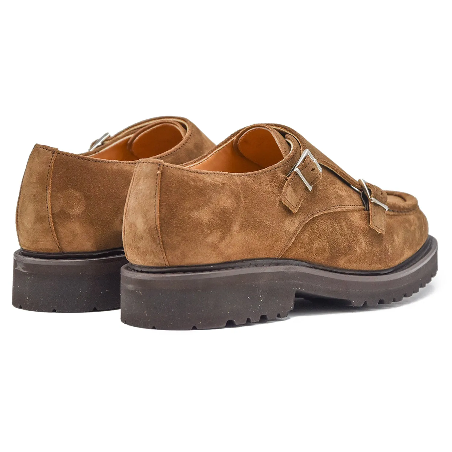 Scarpe Monkstrap Berwick 1707 Uomo Taupe Lavorazione Artigianale