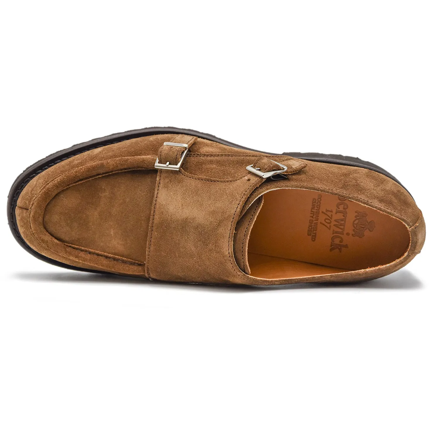 Scarpe Monkstrap Berwick 1707 Uomo Taupe Lavorazione Artigianale