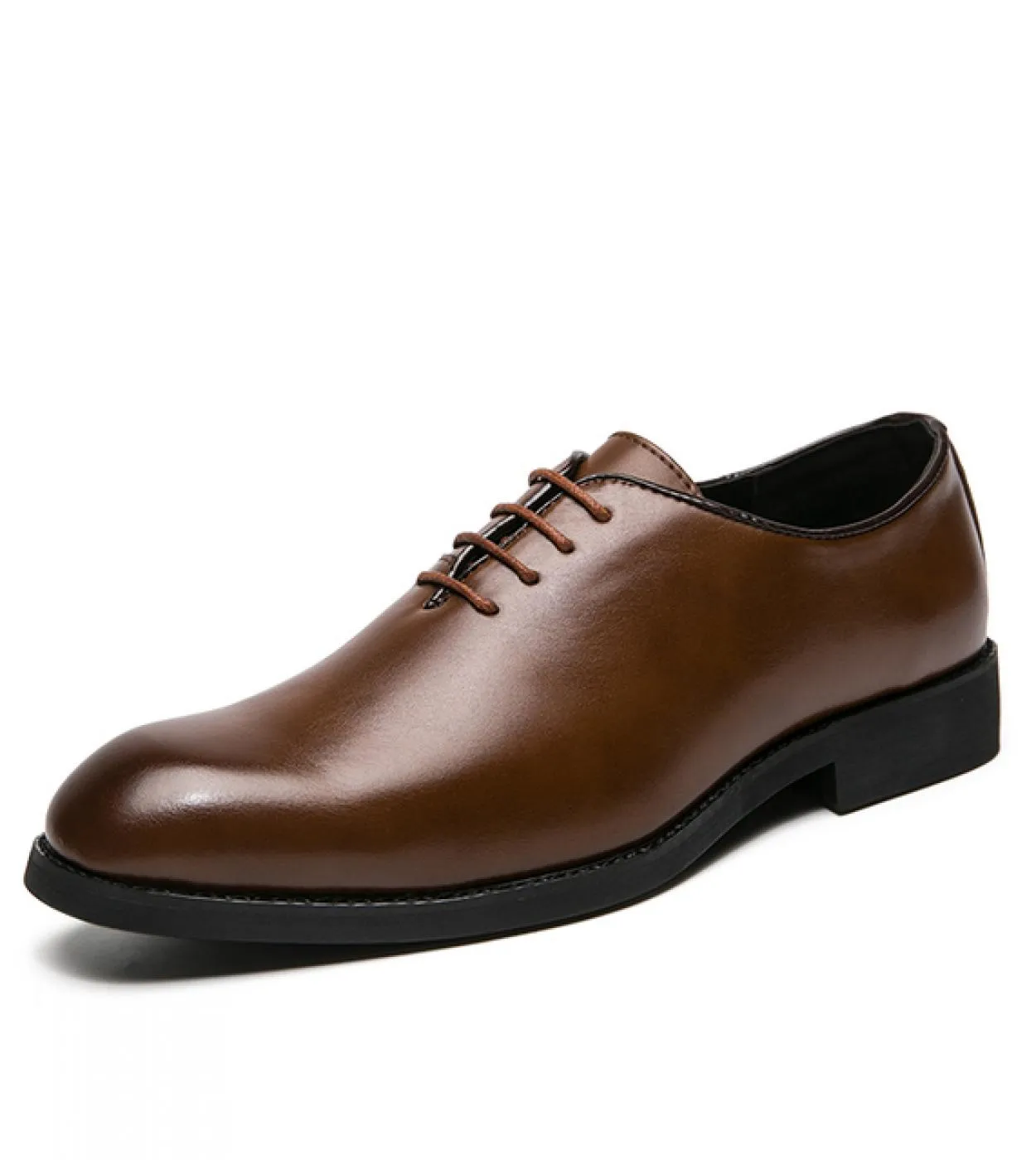 Scarpe Oxford Scarpe da uomo Pu Tinta unita Moda Business Casual Party Outdoor Semplice Stringata Punta tonda Scarpe eleganti cl