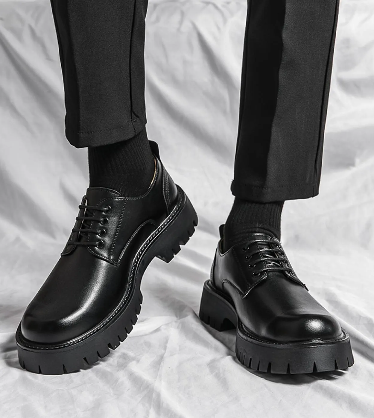 Scarpe stringate formali primaverili da uomo Scarpe Martin da uomo Suola spessa Scarpe casual da uomo daffari Uomo Oxford rialz