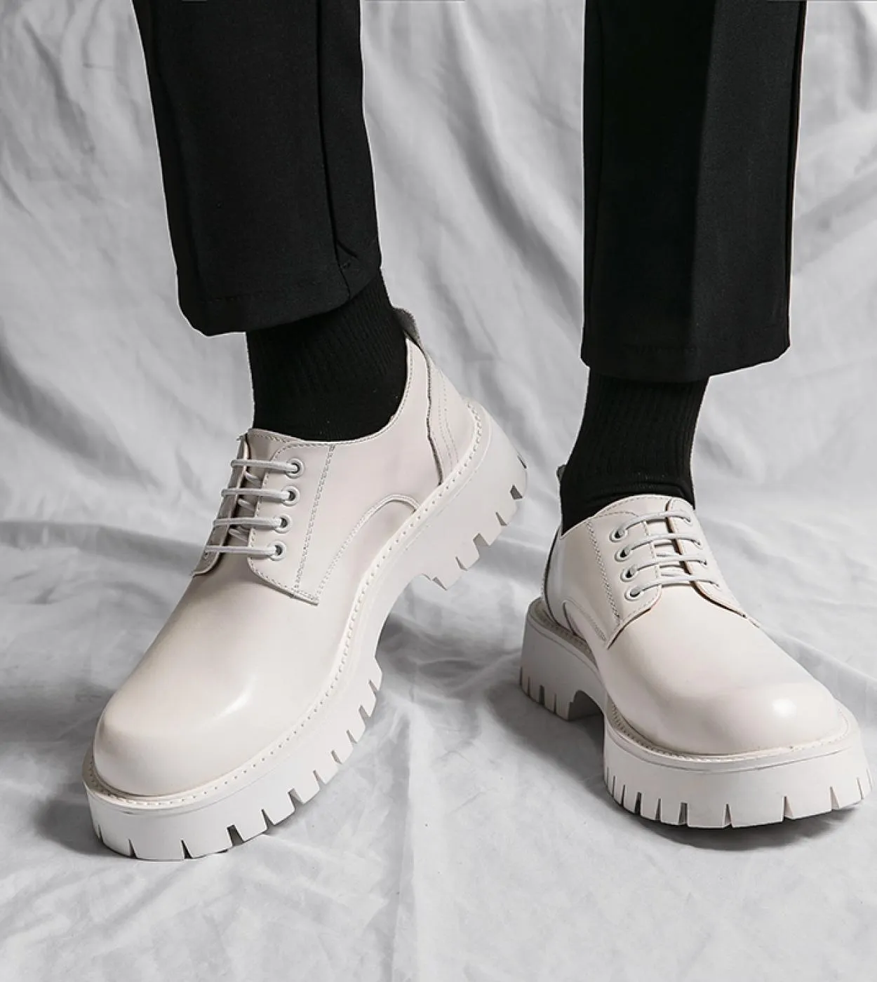 Scarpe stringate formali primaverili da uomo Scarpe Martin da uomo Suola spessa Scarpe casual da uomo daffari Uomo Oxford rialz
