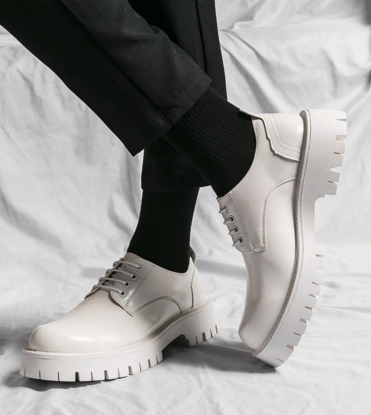 Scarpe stringate formali primaverili da uomo Scarpe Martin da uomo Suola spessa Scarpe casual da uomo daffari Uomo Oxford rialz