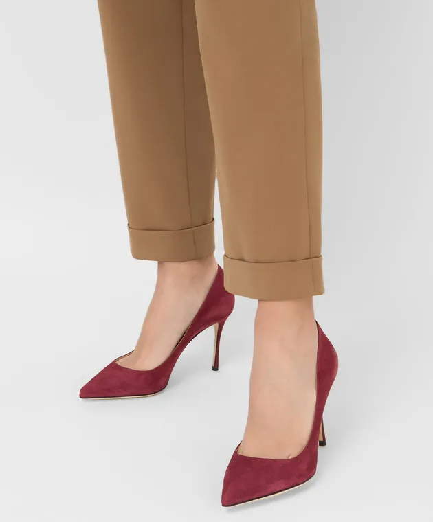 Sergio Rossi Décolleté in camoscio bordeaux A43843MCAZ01
