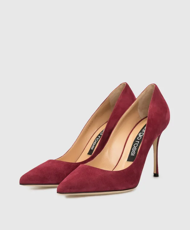 Sergio Rossi Décolleté in camoscio bordeaux A43843MCAZ01